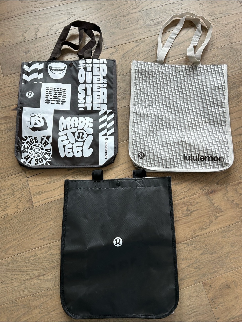 Lululemon Reusable Large Tote Bags Set of 3